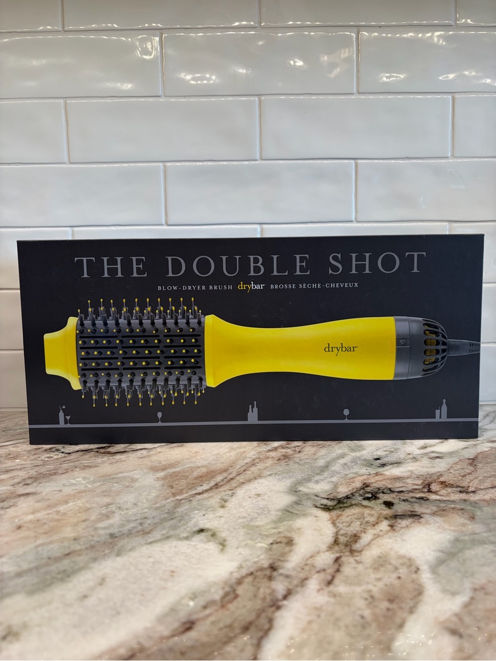 Drybar The Double Shot Oval Blow-Dryer Brush Yellow New In Box